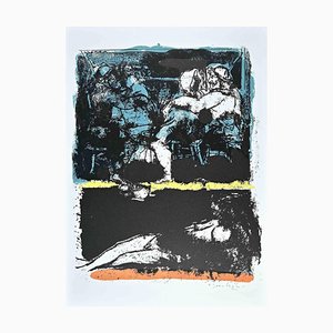 Carlo Mattioli, Lovers and Nude, Original Etching, 1970s