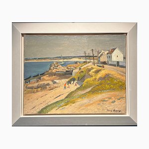 Pierre Alexis Lesage, Breton Landscape, 1920s, Oil on Canvas, Framed