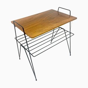Mid-Century Metal and Wood Coffee Table, Italy, 1950s