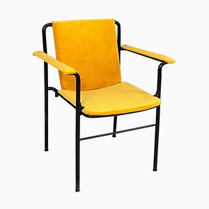 Italian Moder Movie Chair Mario in Steel and Fabric by Marenco for Poltrona Frau, 1970s