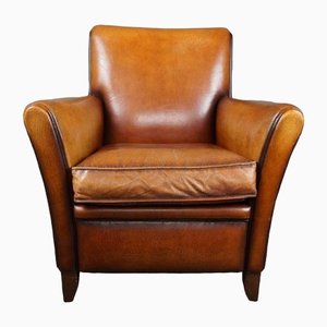 Vintage Lounge Chair in Sheep Leather