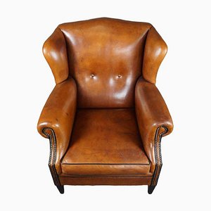 Lounge Chair in Patinated Sheep Leather