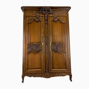 French Deeply Carved 2 Door Wardrobe