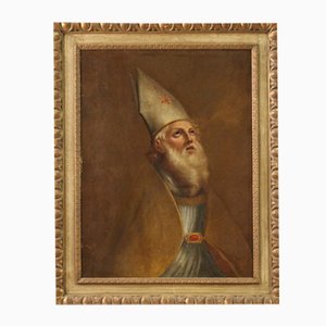 Porträt eines Bischofs, 18. Jh., Öl auf Leinwand, gerahmt