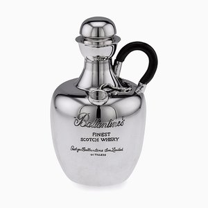 Silberne italienische Ballantines Whiskey Karaffe, 20. Jh