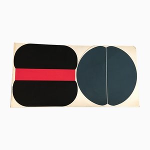 Hiroshi Yasukawa, Abstrakte Kompositionsmalerei, Öl auf Leinwand