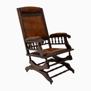 Victorian Leather Rocking Chair