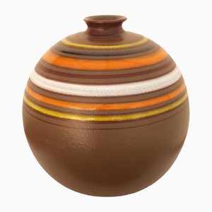 Gestreifte Mid-Century Modern Vase von Aldo Londi für Bitossi