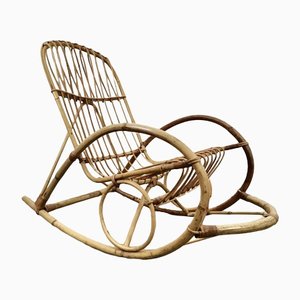 Bamboo Rocking Chair, 1970s
