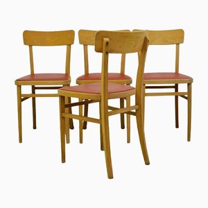 Chapel Chairs in Plywood, 1950s, Set of 4
