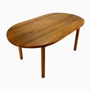 Vintage Oval Dining Table in Pine, 1970