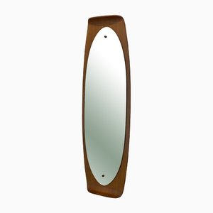 Espejo de contrachapado curvado, años 60