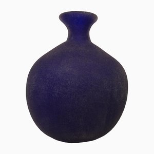Art Glass Blue Murano Vase