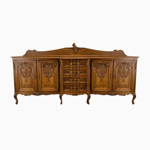 Vintage French Louis XIV Oak Cabinet