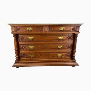 Antique French Marble Topped Chest of Drawers