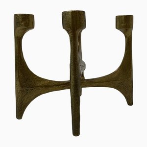 Brutalist Bronze Candleholder, 1970s