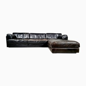 DS-76 Sectionnal 3-Seater Sofa with Ottoman from de Sede, 1970s, Set of 2