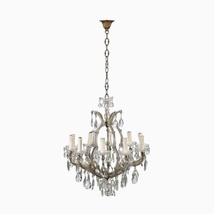 Italian Maria Theresa Style Chandelier in Glass