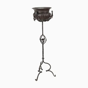 Wrought Iron Perch with Vase Holder