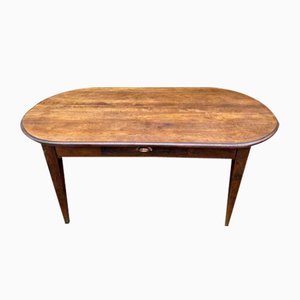 French Oak Oval Refectory Dining Table, 1870