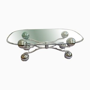 Vintage Coffee Table in Chrome and Glass
