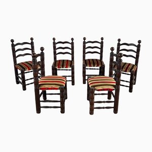 French Dining Chairs in Charles Dudouyt Style, 1940s, Set of 6