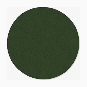 Dark Green Circle Plain Rug from Marqqa
