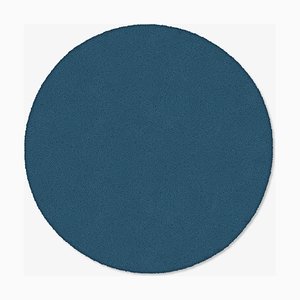 Dark Blue Circle Plain Rug from Marqqa