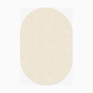 White Oval Plain Rug from Marqqa