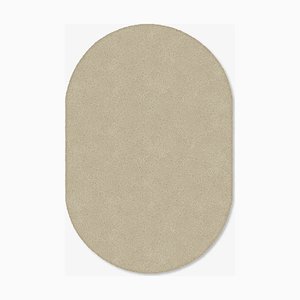 Taupe Oval Plain Rug from Marqqa