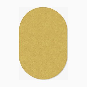 Mustard Oval Plain Rug from Marqqa