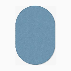 Tapis Ovale Uni Bleu Clair de Marqqa