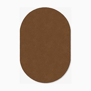 Brown Oval Plain Rug from Marqqa