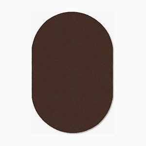 Chocolate Oval Plain Plain Teppich von Marqqa
