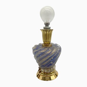 Single Table Lamp in Murano Glass Attributed to Seguso, 1960
