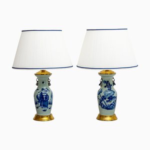 Antique Chinese Table Lamps, Set of 2