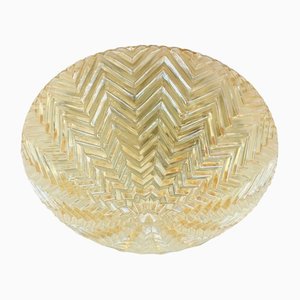 Vintage Glass Ceiling Light or Flush Mount from Limburg, Germany, 1970s