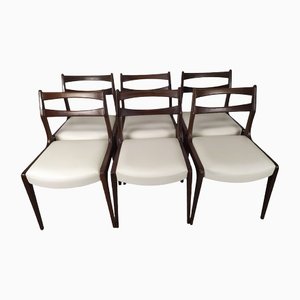 Chaises Scandinaves en Cuir, Set de 6