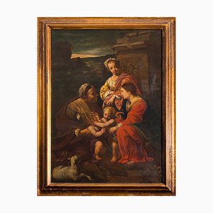 The Holy Family, Late 19th-Century, Oil on Canvas, Framed