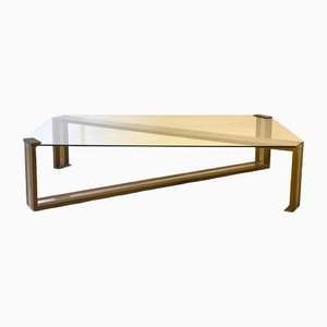 Steel and Brass Table, 1970s