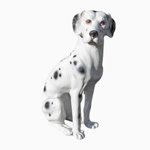 Großer Mid-Century Keramik Dalmatiner Hund, Italien