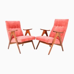 Mid-Century Modern Teak Lounge Chairs, 1960s, Set of 2