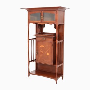 Art Nouveau Arts & Crafts Walnut Cabinet from Royal h.p. Mutters & Zoon, 1900s