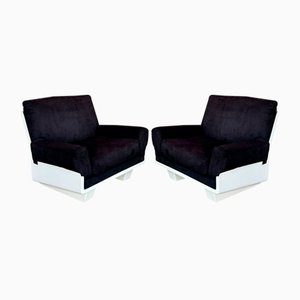 Set of Lounge Chair in Black, 1960s