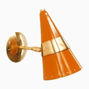 Orange & Gold Adjustable Cone Sconce