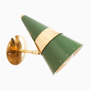 Green & Gold Adjustable Sconce