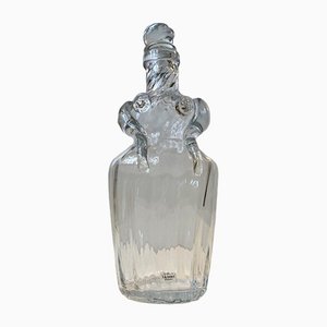 Hand-Blown Figural Woman Decanter in Optical Glass by Erik Meisner, 1970s