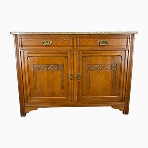 Antique French Marble Topped Cabinet