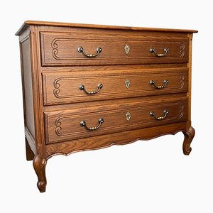 Vintage French Louis XIV Oak Chest of Drawers or Sideboard