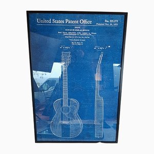 Vintage Gitarren Poster von Buck Owens, 1972